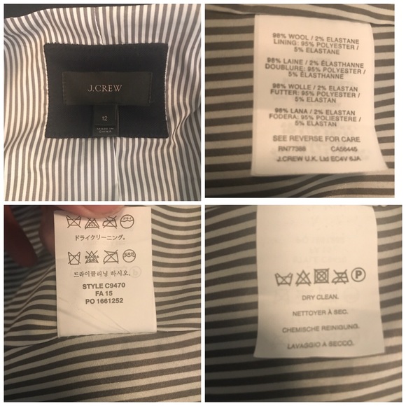 J.Crew Classic Schoolboy Navy Wool Blazer-12 EUC - Picture 4 of 6